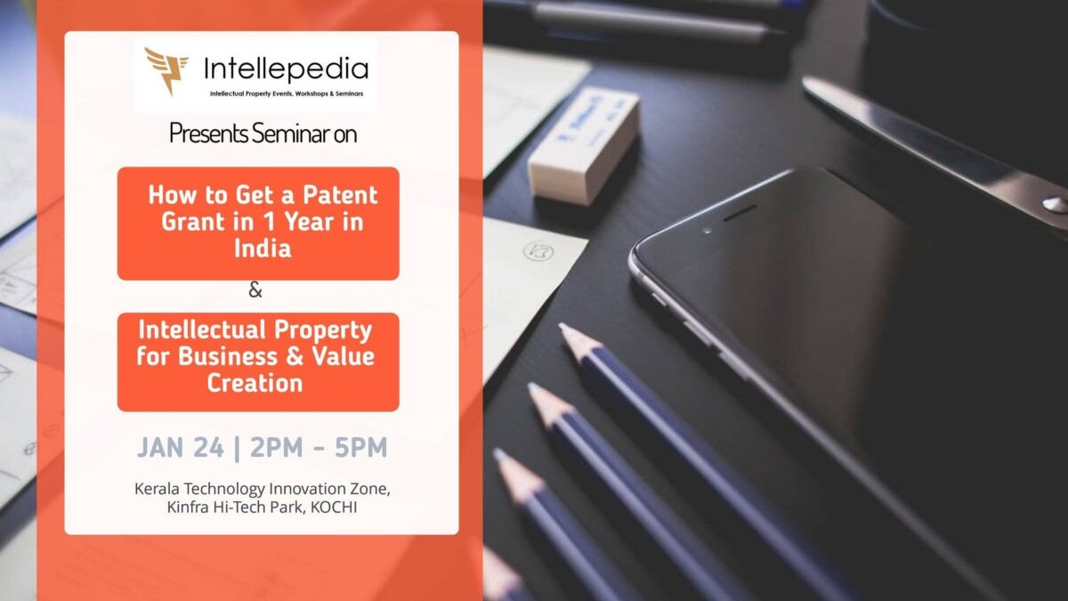 Intellectual Property (IP) Seminar at Cochin, Kerala: Register for Free
