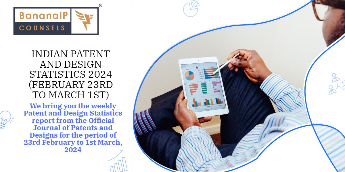 Indian Patent and Design Statistics 2024 (February 23rd to March 1st)