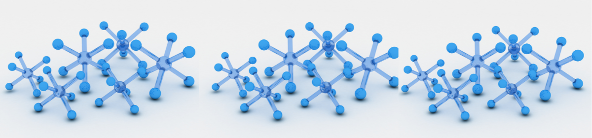 3D illustration of repeating blue molecular structures representing chemical compounds, symbolizing scientific formulations or agrochemical compositions.