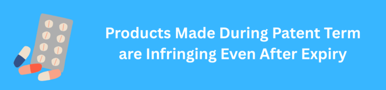Products Made During Patent Term are Infringing Even After Expiry ...