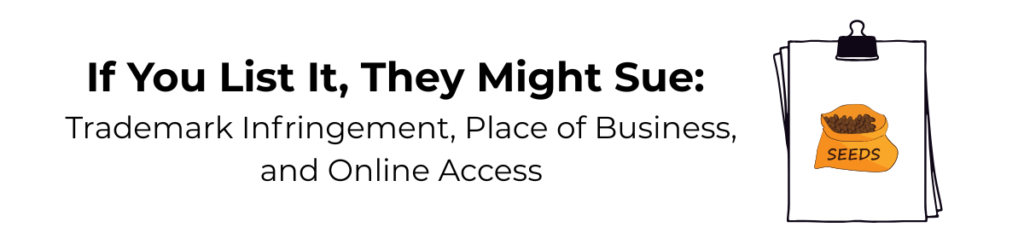 If You List It, They Might Sue: Trademark Infringement, Place of Business, and Online Access