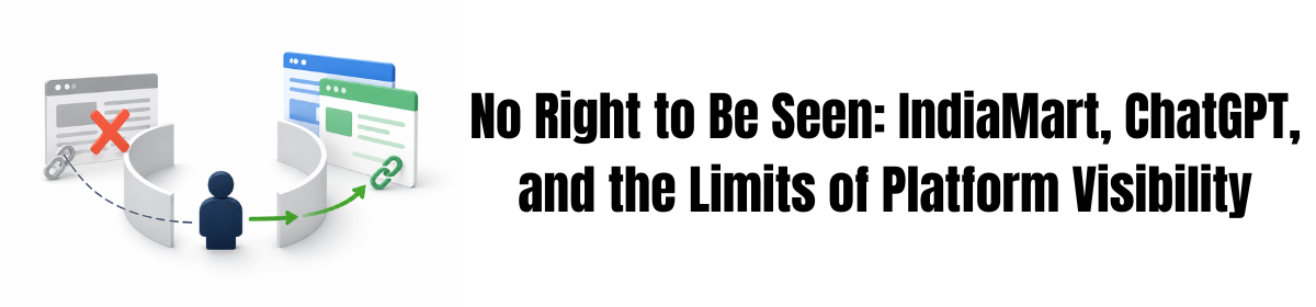 No Right to Be Seen: IndiaMart, ChatGPT, and the Limits of Platform Visibility