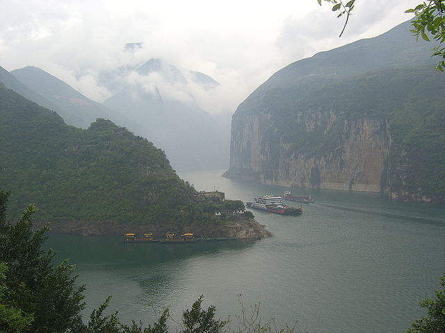 The image depicts the Three Gorges.
