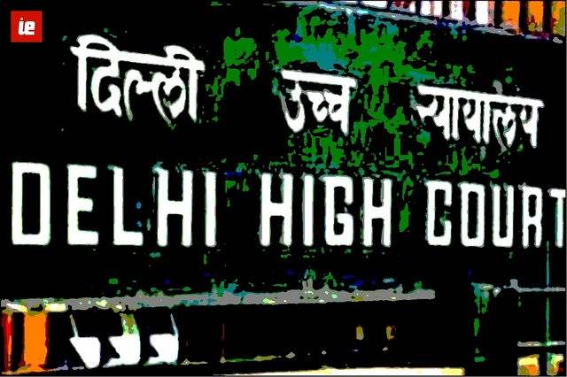 The image depicts the sign board of the Delhi High Court.