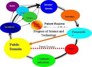 The image depicts the Schema for Patent and Public Domain Balance.
