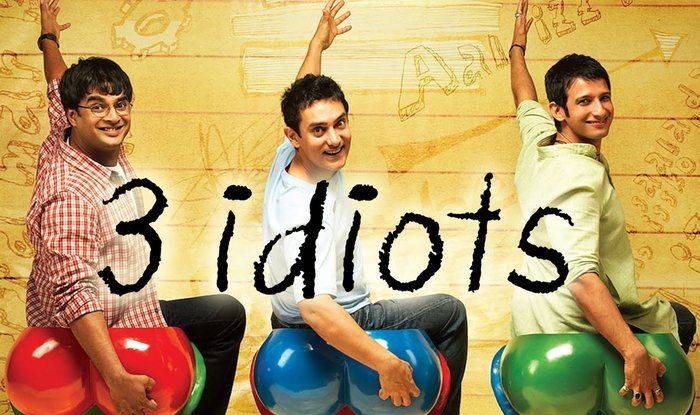 This image depicts the 3 Idiots Movie Cover