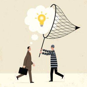 This image depicts a bird catcher capturing the ides of another person. This image is relevant because this post talks about IP Mining and IP Audit. Click on the image to read the full post.