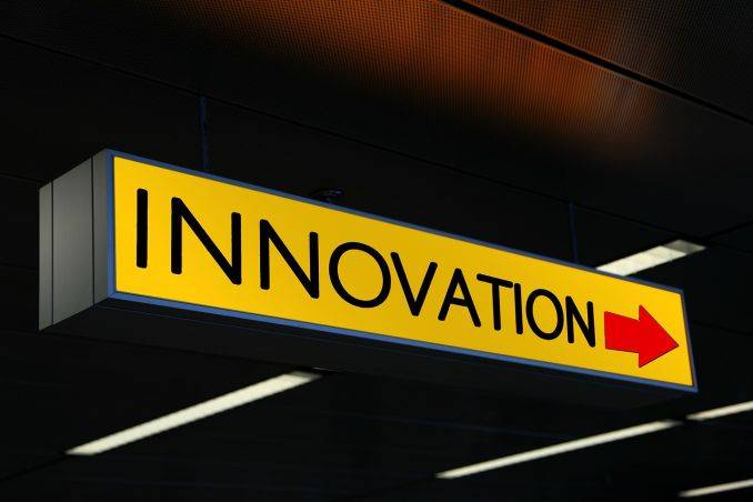 This image depicts a signboard titled "innovation". This image is relevant because this post talks about the future of India's new IPR policy. Click on the image to view full post.