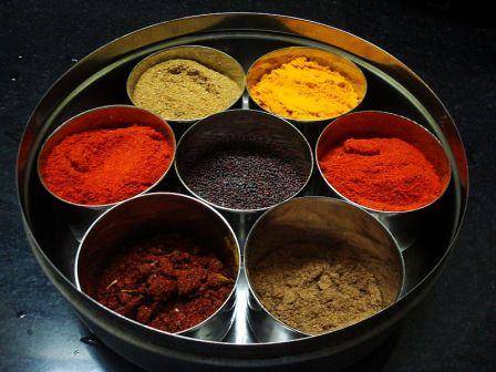Featured image is of a container full of different spices as the post is about a GI application filed for Kolhapuri Masala. To read the post click here.