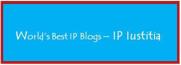 The custom image reads World best IP blogs - IP Iustitia. The post is about the weblog known as IP Iustitia. To read more click here.
