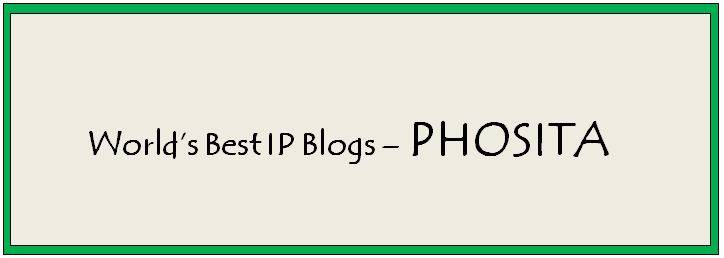 The custom image reads World best IP blogs - PHOSITA. The post is about the PHOSITA blog. To read more click here.