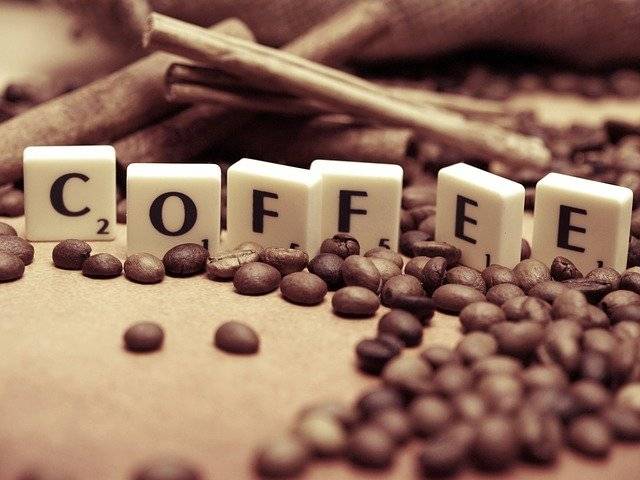The image says Coffee written on Scrabble pieces with coffee beans in the background. To read more click here.