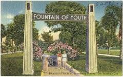 The image is of Fountain of Youth, St. Petersburg, Florida, as the post is about a patent that makes one look younger. To read more click here.