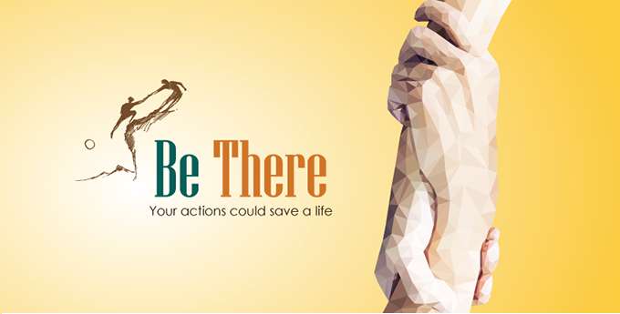 The featured image shows two hands clasping each other and the words " Be there, your actions could save a life" in the backdrop of the image. To read more click here.