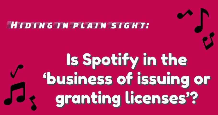 Spotify, Licensing songs, Music License