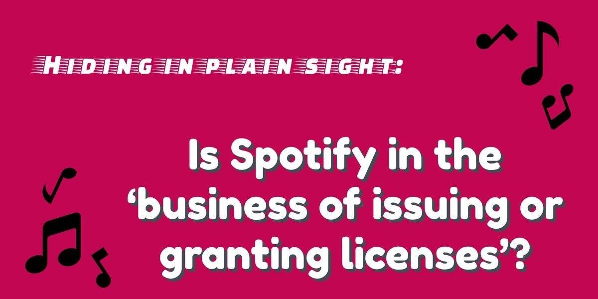 Spotify, Licensing songs, Music License