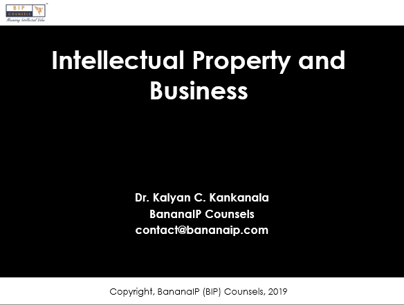 Dr. Kalyan delivers a talk on "Intellectual Property and Business"