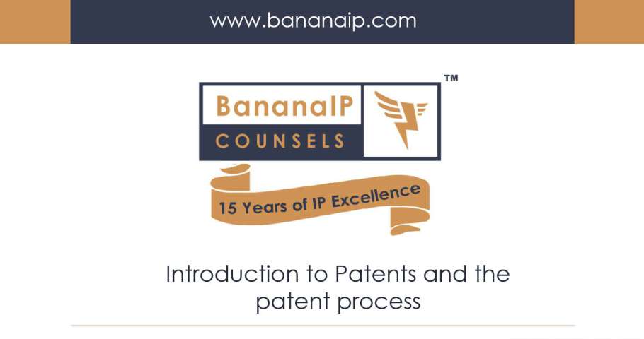 Introduction to Patents and the Patent process