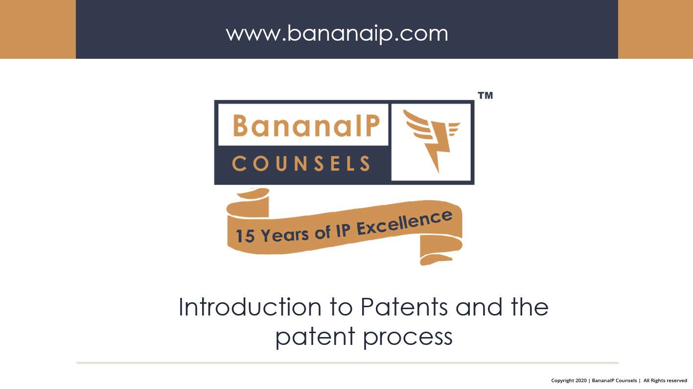 Introduction to Patents and the Patent process