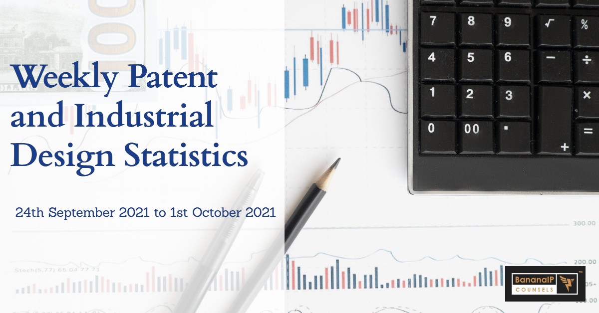 Weekly Patent Statistics- 24th September 2021 to 1st October 2021