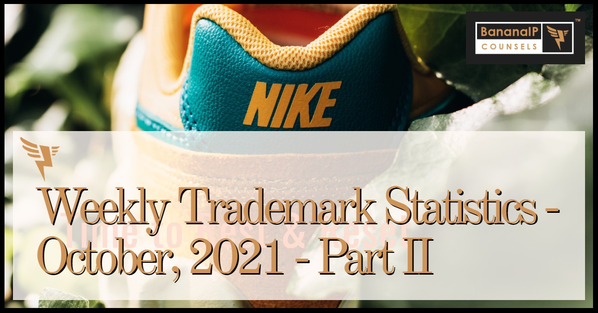 Weekly Trademark Statistics - October, 2021 - Part II