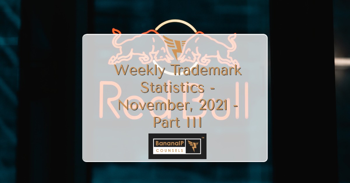 Weekly Trademark Statistics - November, 2021 - Part III