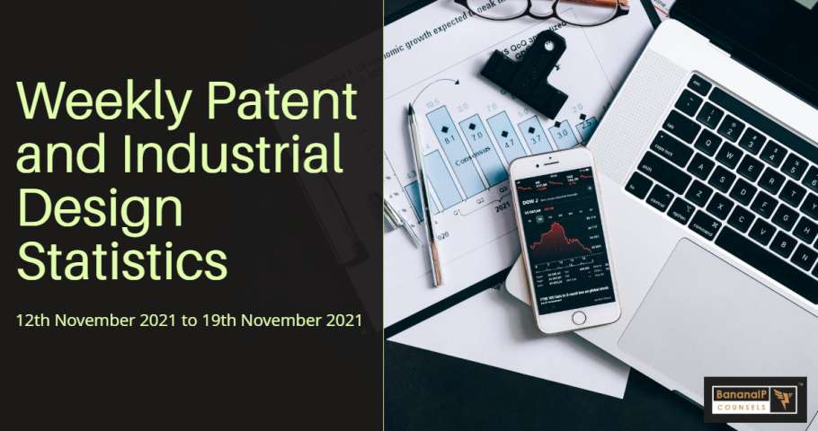 Weekly Patent Statistics- 12th November 2021 to 19th November 2021
