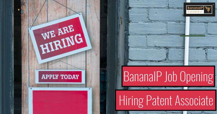 Featured Image for a blogpost on "BananaIP Job Posting - Hiring Patent Associate""