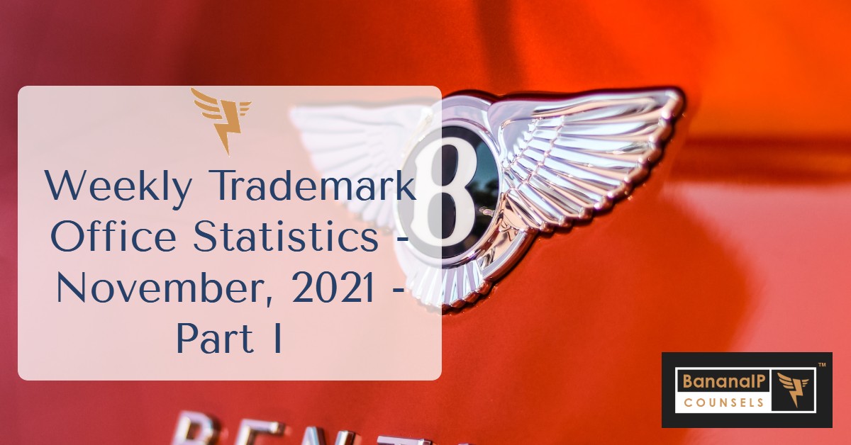 Weekly Trademark Office Statistics - November, 2021 - Part I