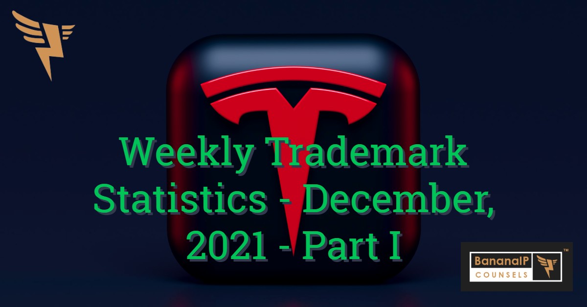 Weekly Trademark Statistics - December, 2021 - Part I