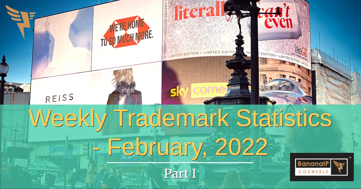 Weekly Trademark Statistics - February, 2022 - Part I