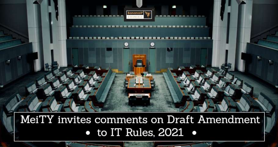Image accompanying blogpost on "MeiTY invites comments on Draft Amendments to IT Rules, 2021"
