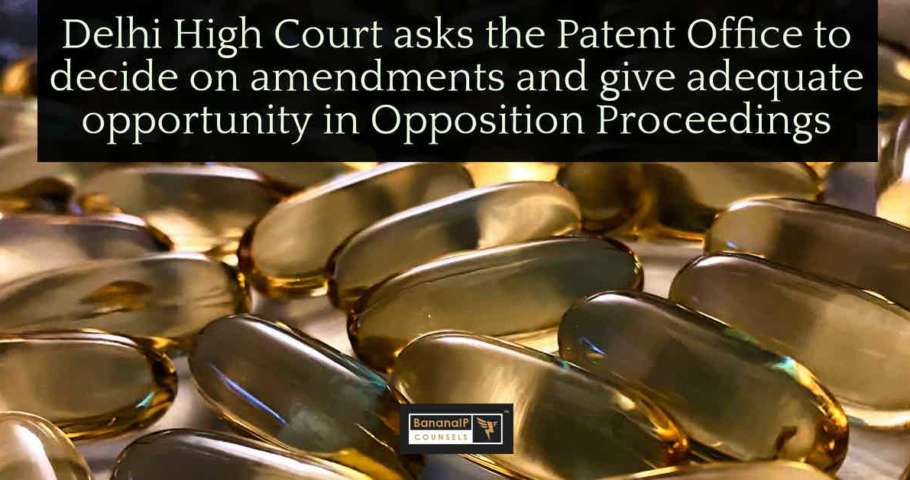 Image accompanying blogpost on "Delhi High Court asks the Patent Office to decide on amendments and give adequate opportunity in Opposition Proceedings"