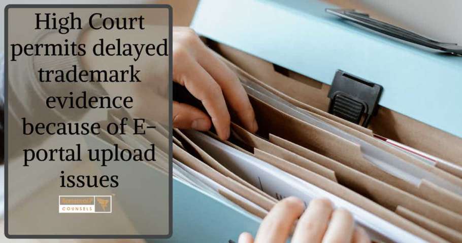 High Court permits delayed trademark evidence because of E-portal upload issues
