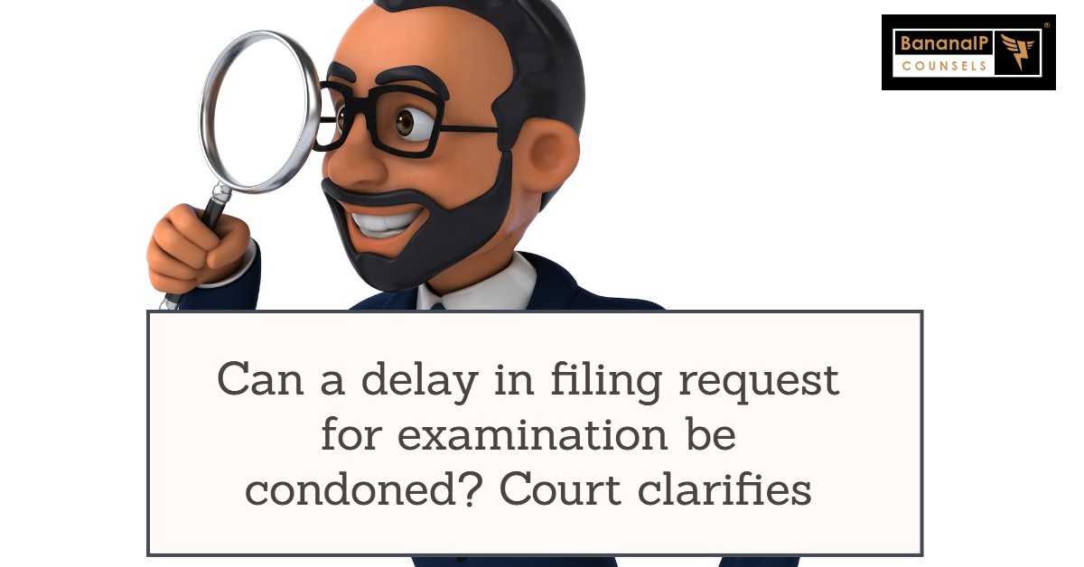 Can a delay in filing request for examination be condoned? Court clarifies