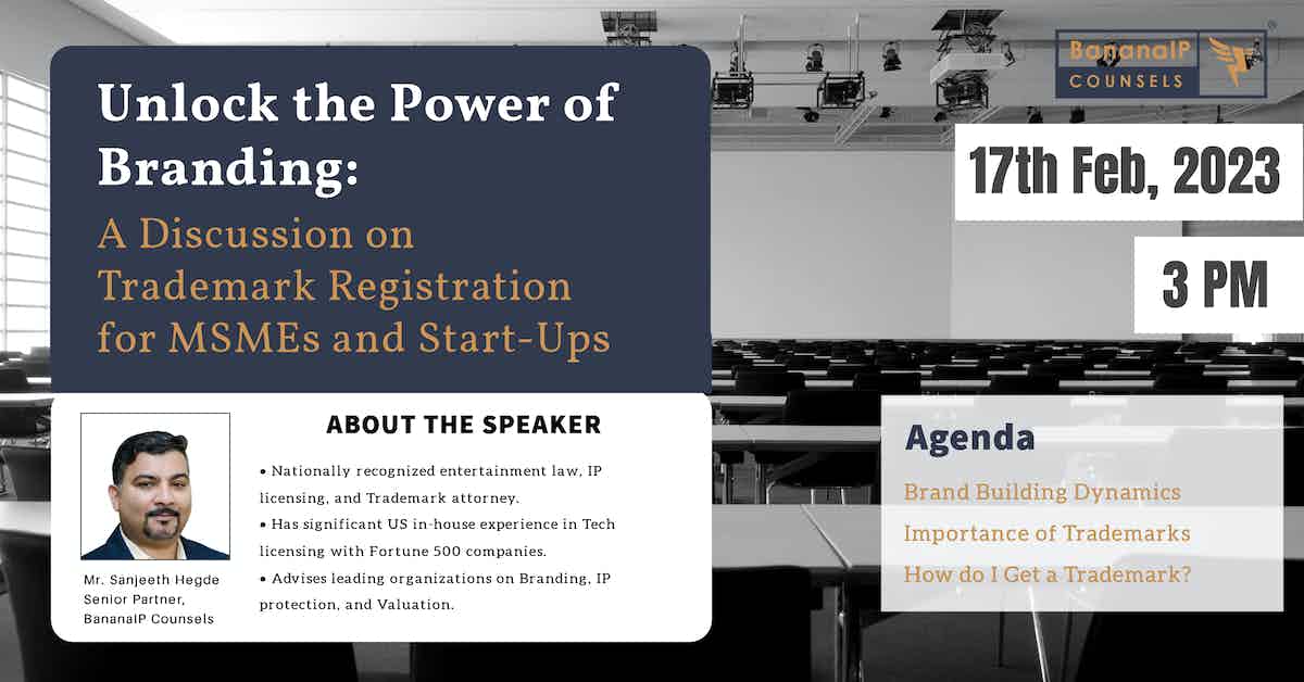 Unlock the Power of Branding: A Discussion on Trademark Registration for MSMEs and Start-Ups