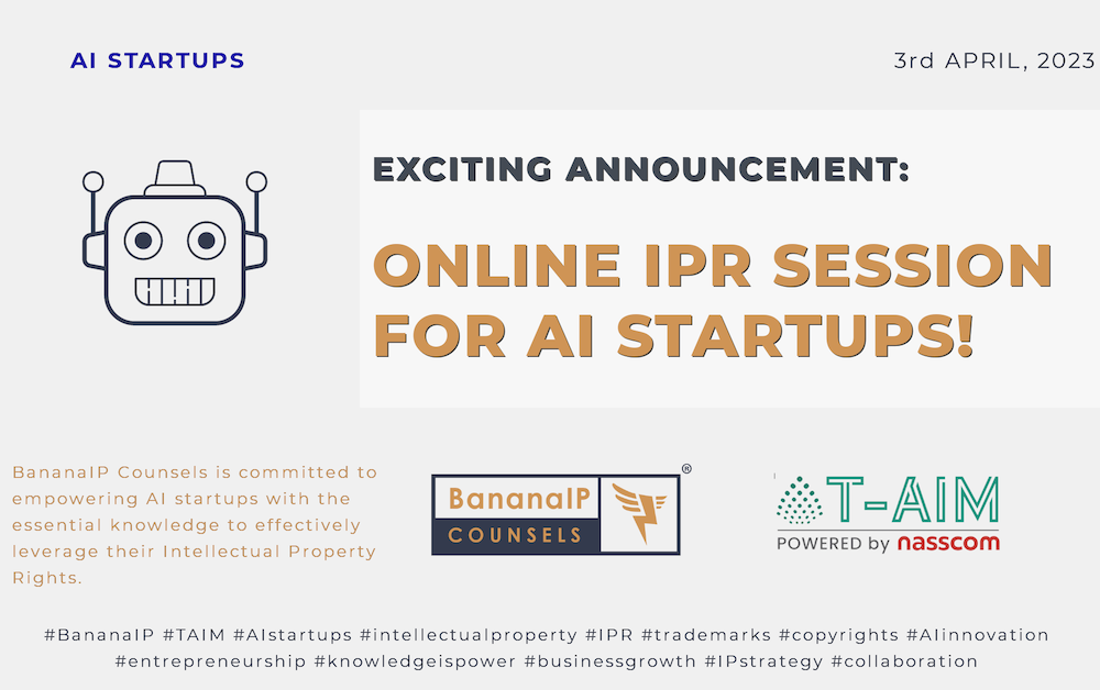 BananaIP Counsels and Telangana AI Mission Collaborate for an Exclusive AI-focused IPR Session