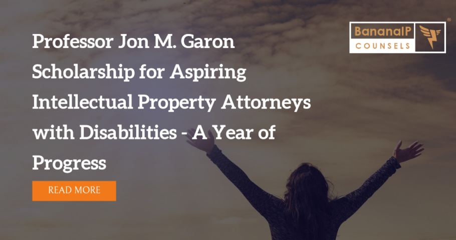 Professor Jon M. Garon Scholarship for Aspiring Intellectual Property Attorneys with Disabilities - A Year of Progress