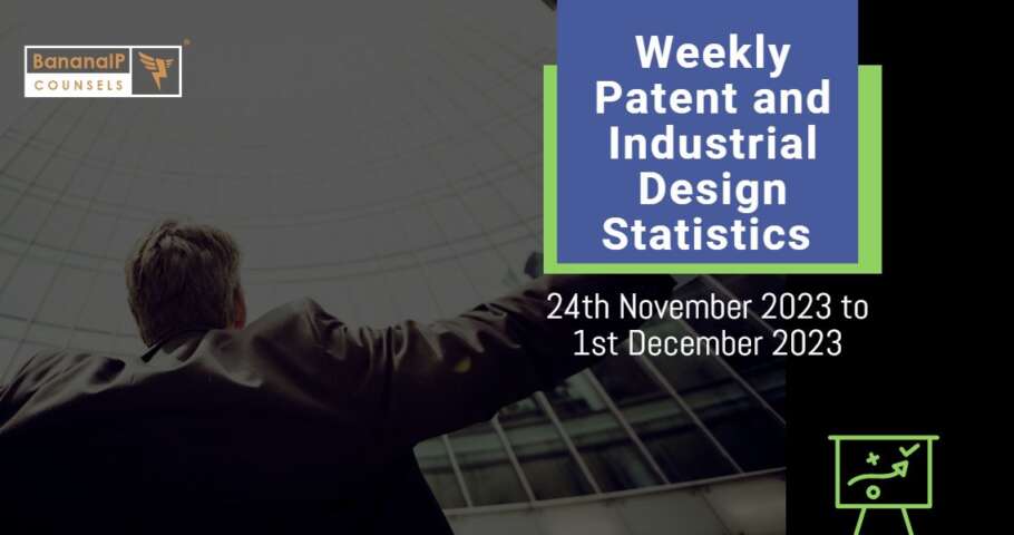 Image featuring Weekly Patent and Industrial Design Statistics –24th November 2023 to 1st December 2023