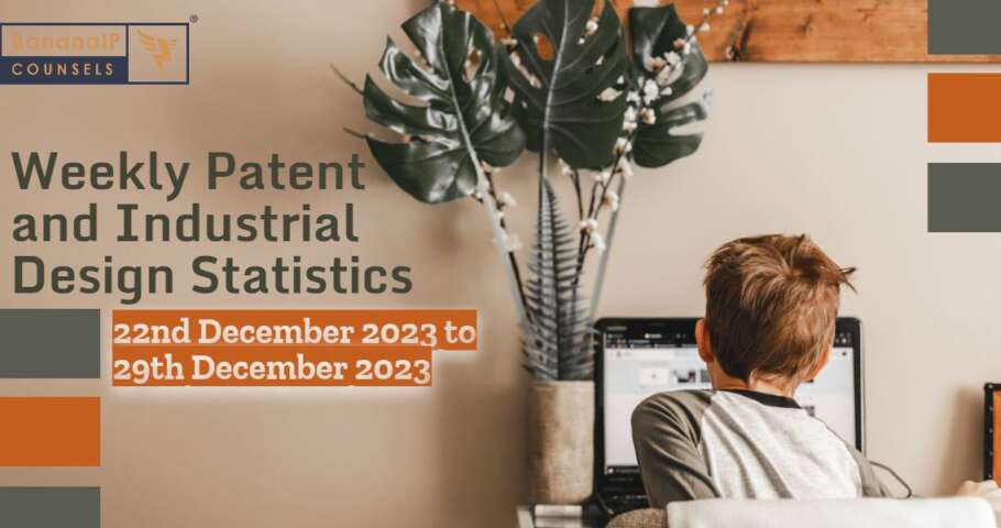 Image featuring Weekly Patent and Industrial Design Statistics – 22nd December 2023 to 29th December 2023