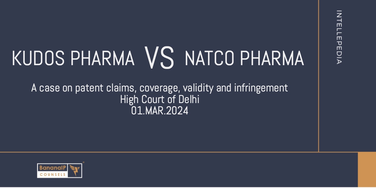 Image accompanying blogpost on "Kudos Pharma v. Natco Pharma: A case on patent claims, coverage, validity and infringement."