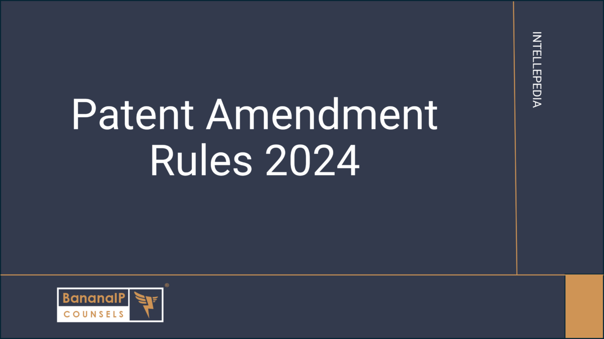 Image accompanying blogpost on "Patent Amendment rules 2024"