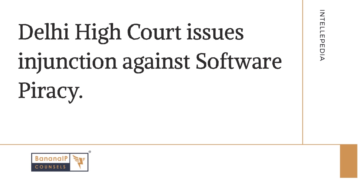 Image accompanying blogpost on "Delhi High Court issues injunction against Software Piracy"